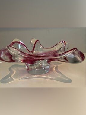 Vintage Chribska Art Glass Bowl: most likely Josef Hospodka Czech 1960’s